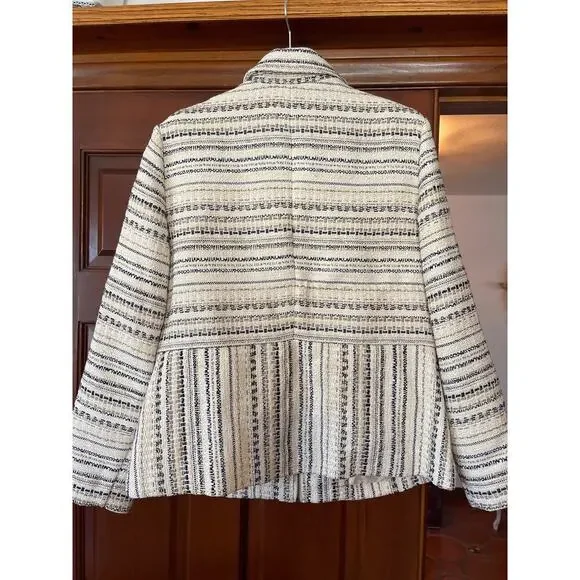 Chicos tweed zip up jacket size L - Picture 4 of 5